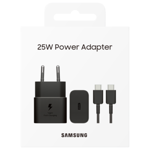 Samsung Power Adapter 25 W med USB-C-kabel, svart