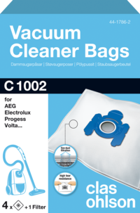 Dammsugarpåsar C1002, 4-pack