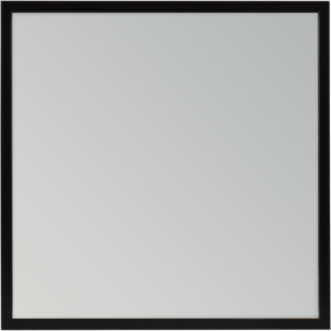 Svart spegel med träram, för vägg, kvadratisk, 40x40 cm