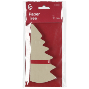 Juletre i papir, brettet med magnet, 15 cm