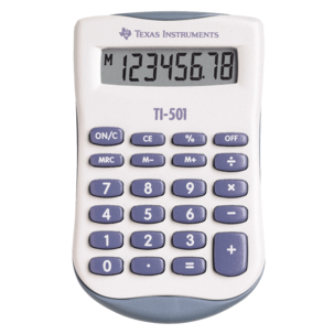 Texas Instruments TI-501 Laskin 8-numeroinen