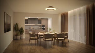 Philips Amigo Kattotuuletin, LED-valaisin, valkoinen, himmennettävä