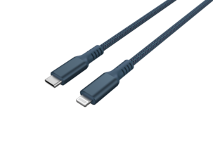 Stofftrukket USB-C til Lightning ladekabel for iPhone 3m Clas Ohlson