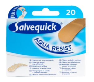 Plåster Salvequick Aqua Resist, 20-pack