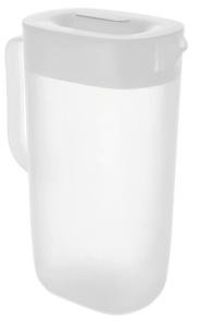 Tillbringare i plast med lock, 1,5 l