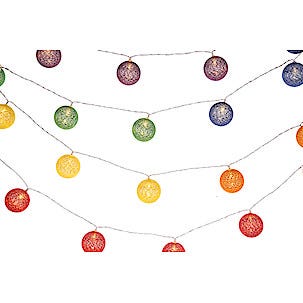 Lysslynge med fargede baller