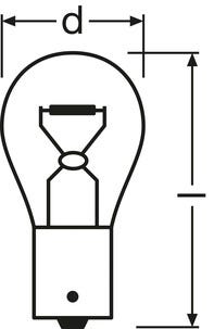 Auton polttimo Osram BA15s, P21W