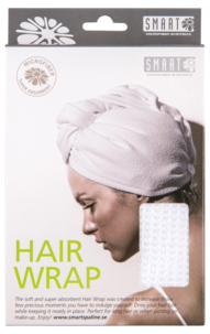 Hårhåndkle Smart Microfiber, hvit
