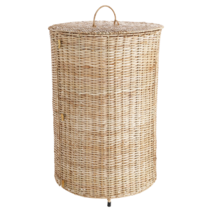 Tvättkorg i flätad rotting