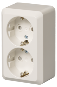 ABB Jussi 2-osainen pinta-asennettava pistorasia, 402EA