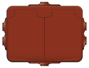 Norwesco AquaBest 2-vägs utanpåliggande vägguttag IP44