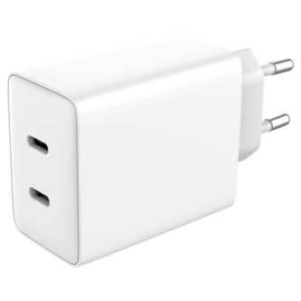 Lader USB-C 2 porter GaN PD, 45 W