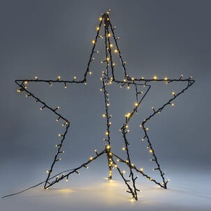 Julstjärna metall 3D utomhus med belysning, 88 cm