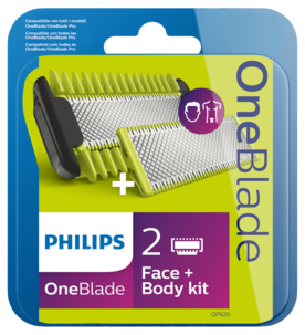 Philips OneBlade Face & Body, QP620/50, utbytesblad 2-pack
