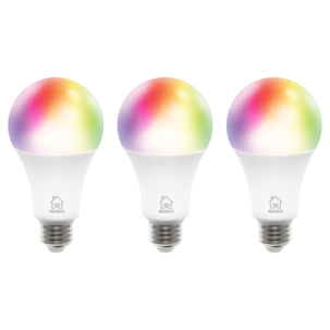 Deltaco Smart Home RGB LED-pære E27 wifi, 9 W, 3-pakning