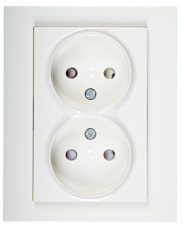 ELKO Plus 2-veis innfelt strømuttak for standard boks