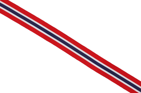 Gavebånd norgebånd rødt, hvitt og blått, tekstil
