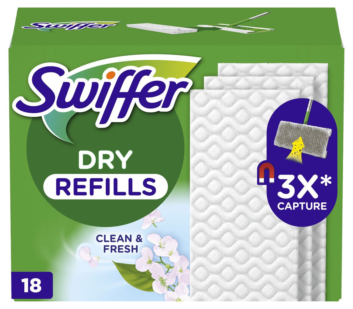 Swiffer Dry refill torra rengöringsdukar, med doft