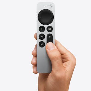 Apple TV Kaukosäädin Siri Remote gen 3, 4K- ja HD-sisällön näyttämiseen