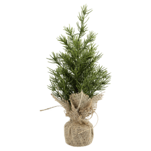 Mini bordsgran med jutefot, 30 cm