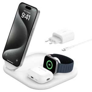 Belkin BoostCharge 3-i-1 ladestasjon, WIZ029vf