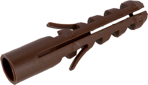 Plastplugg 8 x 40 mm, brun