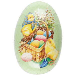 Stort påskägg papper, med klassiska påskmotiv, 30 cm