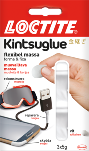 Loctite Kintsuglue fleksibel reparasjonsmasse 3 x 5 gram 
