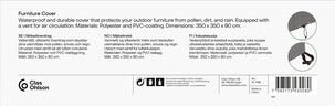 Möbelöverdrag för utemöbler, vattentätt, 3,5 x 3,5 x 0,9 m