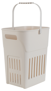 Tralle med 2 skittentøyskurver og 1 kurv, 52,5 x 34 x 70 cm