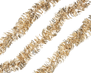 Tykk glittergirlander champagne, 2,7 meter