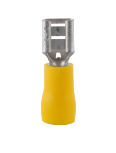 Kabelsko 6 mm gul hunn, 10-pakning