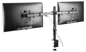 Näyttöteline 2 näytölle, Deltaco Gaming GAM-040