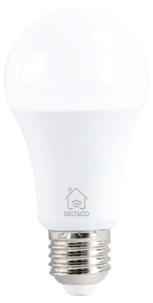 Deltaco Smart LED-lamppu E27 9 W himmennettävä, SH-CHLE27A60