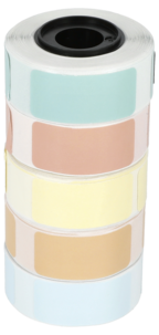 Klisteretiketter 1,4 x 3 cm pastellfärger, 160-pack