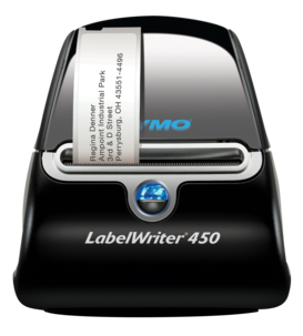Dymo LabelWriter 450 etikettskriver med etiketter