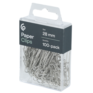 Gem 28 mm silver, 100-pack