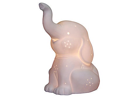 Northlight Elefant porselen bordlampe