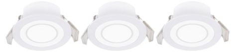 Uppoasennettava LED-kohdevalaisin 230 V, valkoinen, 3 kpl