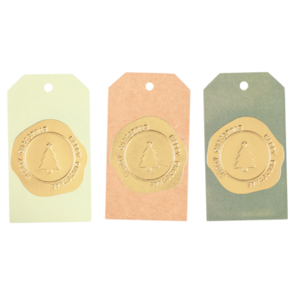 Presentetiketter sigill 12-pack