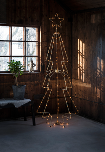 Konstsmide juletre med LED-belysning, 210 cm, Ø 80