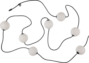 Ljusslinga solcell vita bollar 5,6 m Northlight