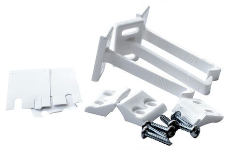 Barnlås skåp och lådor vit 6-pack