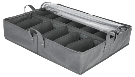 Sängförvaring i tyg med avdelare, 68 x 55 x 14 cm