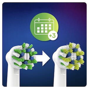 Oral-B Cross Action, borsthuvud, vit