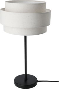 Northlight Algot bordlampe, metall og lin, 44 cm