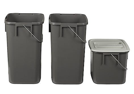 Källsorteringshinkar, 3 delar