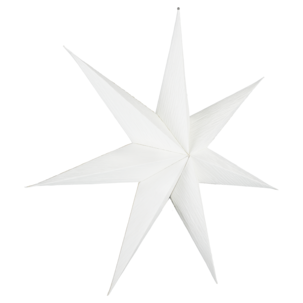 Stor adventsstjerne brettet papir hvit 70 cm, Northlight