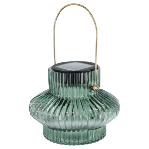 Northlight hengende solcellelykt grønt glass 