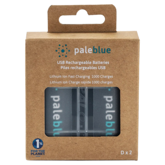 Pale Blue D laddningsbara batterier USB-C, 2-pack